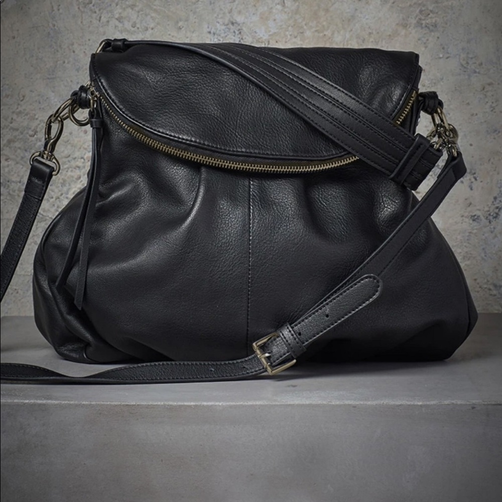 Margot, Adelle Versatile Moto Hobo in Black